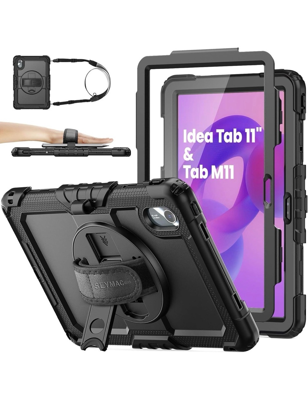 SEYMAC Case For Lenovo Tab M11/Idea Tab 11 TB330FU TB336FU W/ Screen Protector